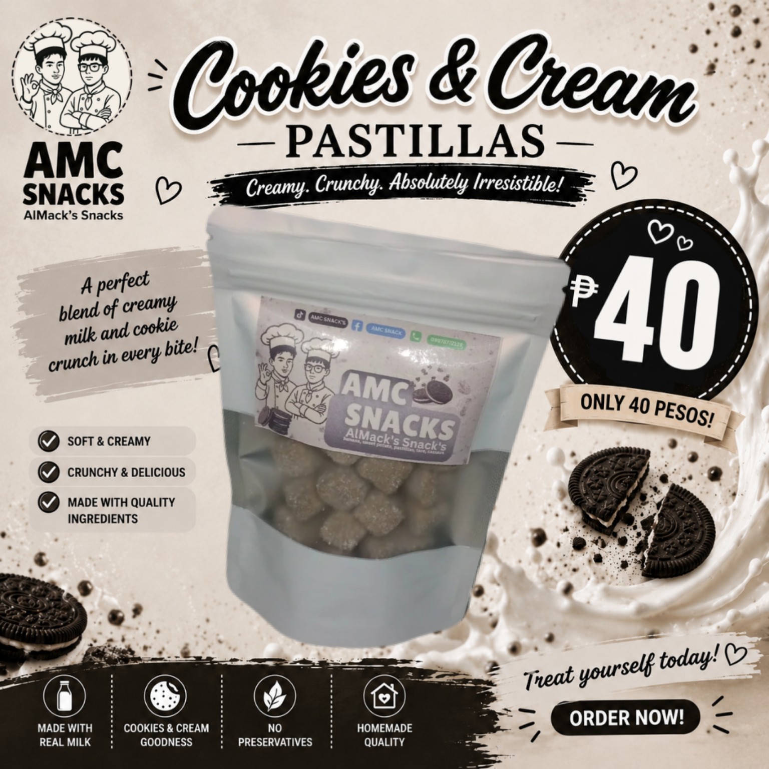 Cookies & Cream Pastillas